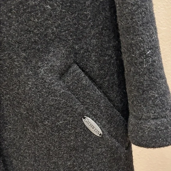 Giesswein Dark Gray Boiled Wool long coat. Euro 40 - Picture 4 of 10